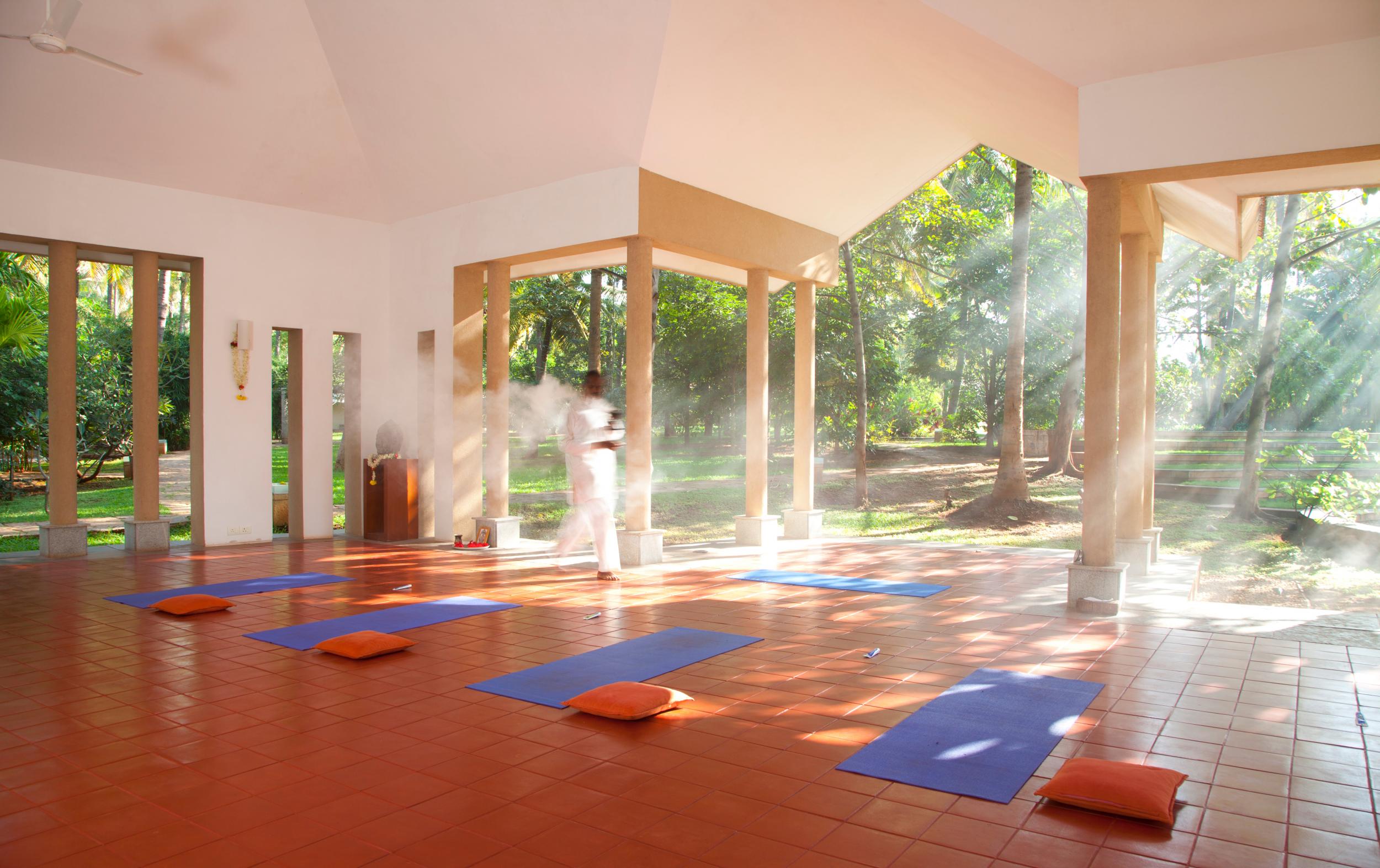 Guests wake up to morning yoga sessions