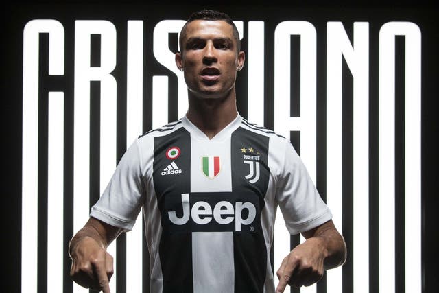 Cristiano Ronaldo is unveiled as a Juventus player