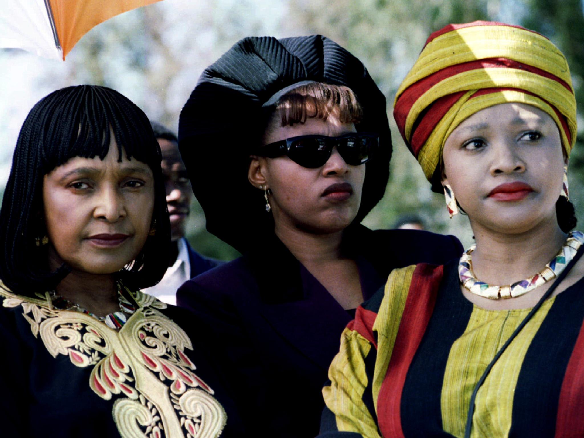 Winnie Mandela with daughters Zenani (centre) and Zindzi (right). Mandela's letters reveal stoicism and the belief that change will come