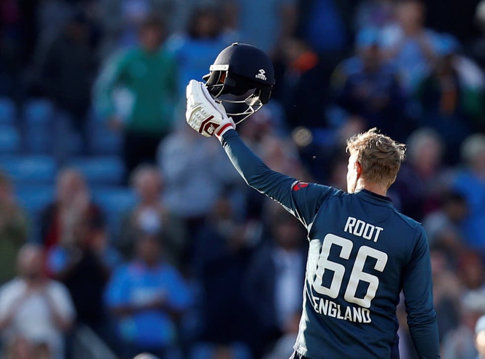 Root hit a century from the last ball of the match for England