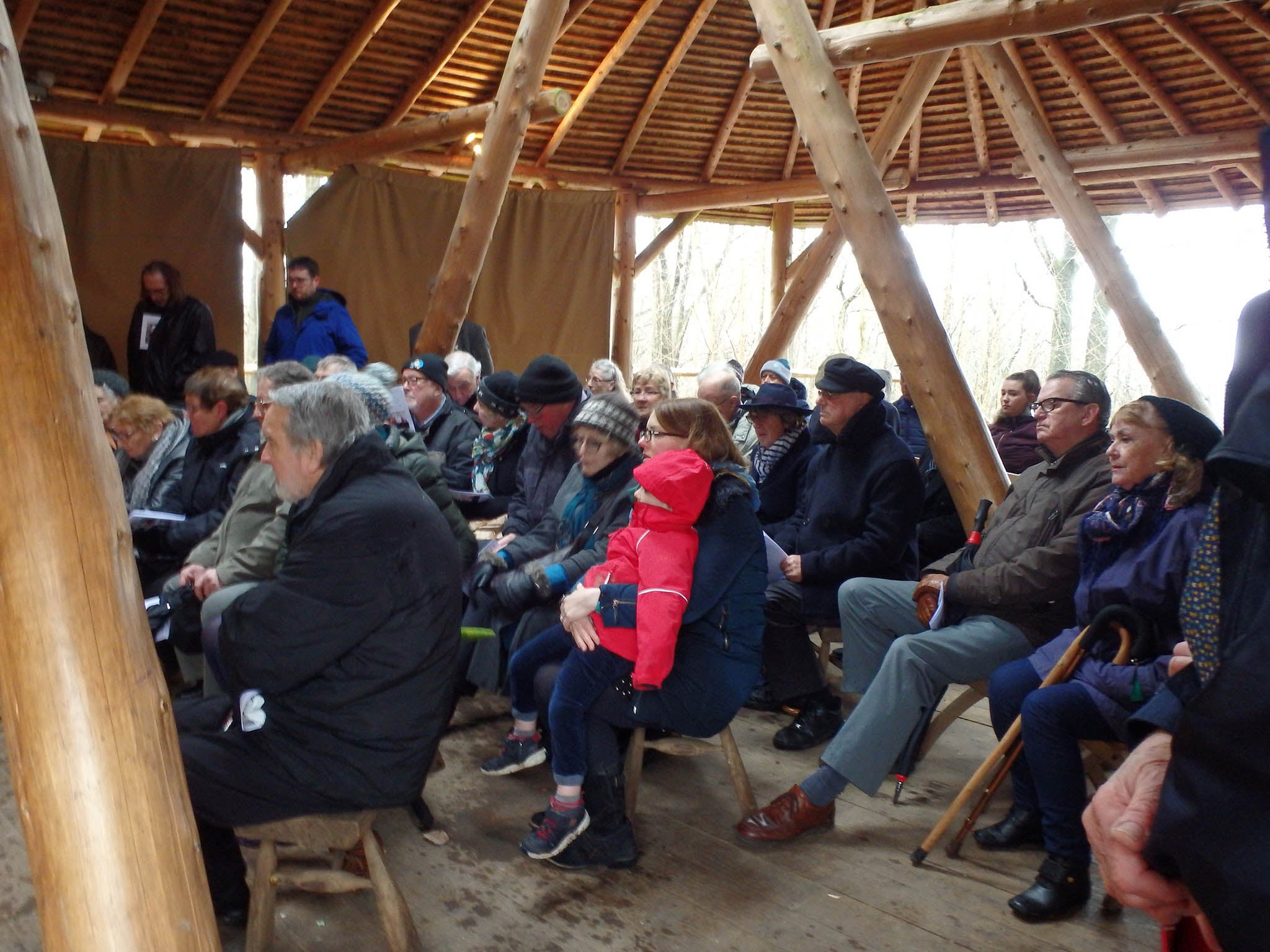 We remembered Len in an open timber ‘celebration barn’