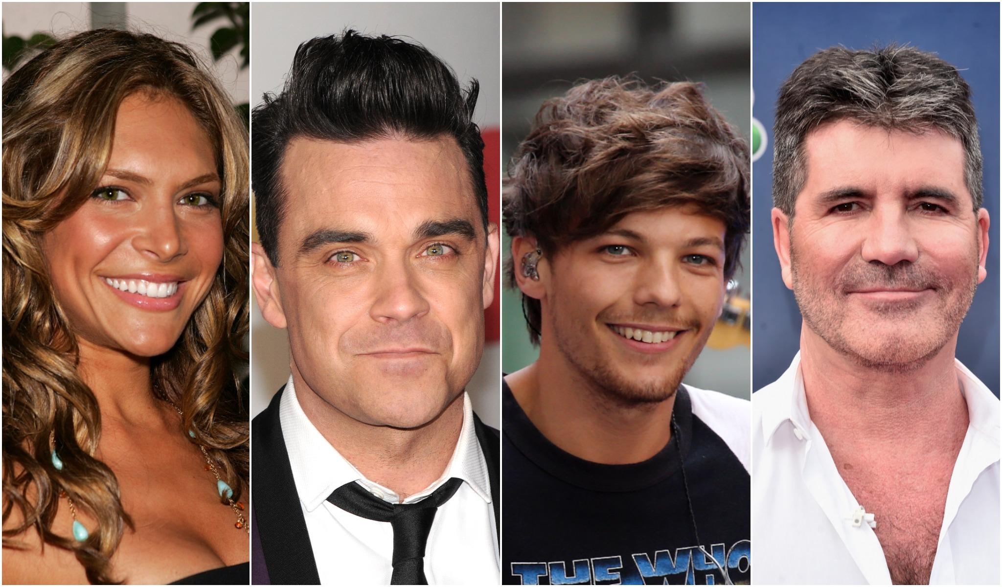 The new X Factor judges, Ayda Field, Robbie Williams, Louis Tomlinson, and Simon Cowell