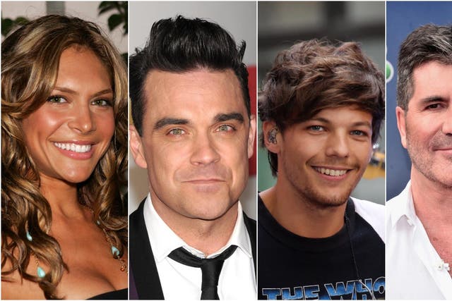 The new X Factor judges, Ayda Field, Robbie Williams, Louis Tomlinson, and Simon Cowell