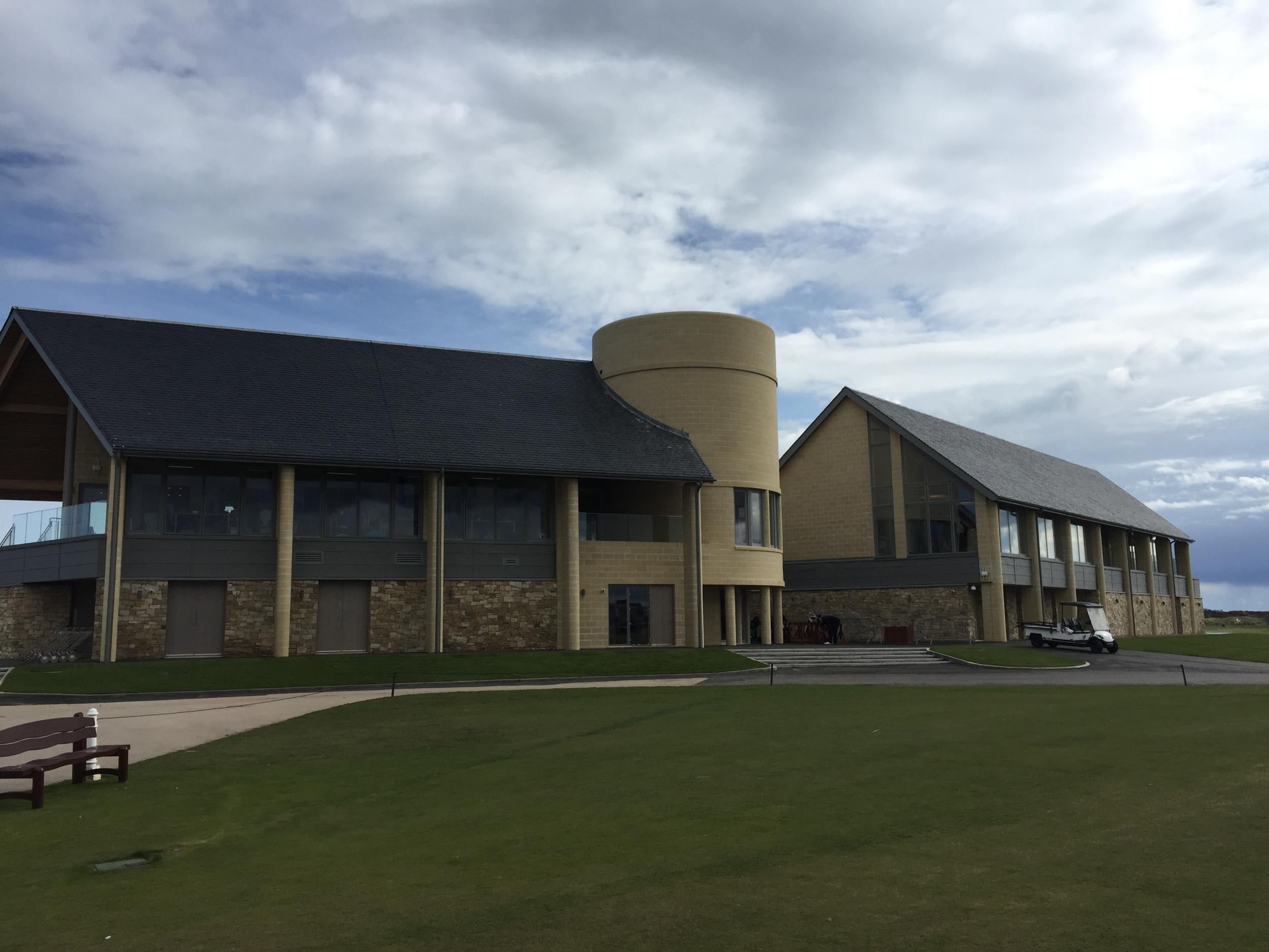 Carnoustie spent £5m on their brand new club house complete with seven virtual simulators and a suitably swish restaurant/cafe