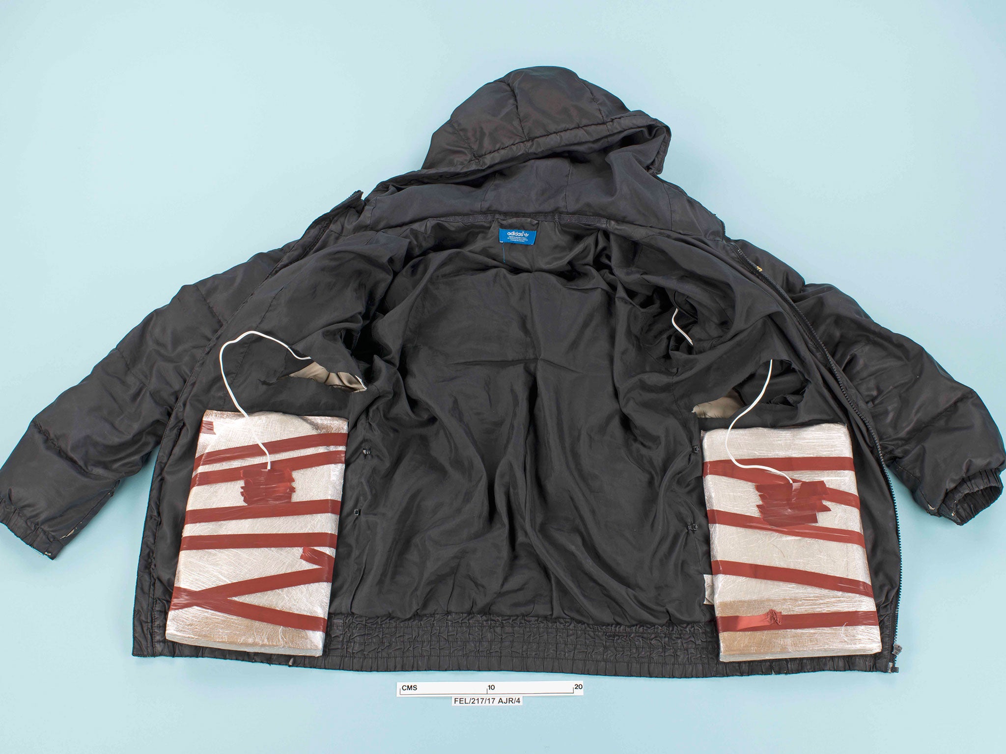 A fake suicide jacket given to Naa’imur Zakariyah Rahman, which he was carrying when he was arrested in November 2017
