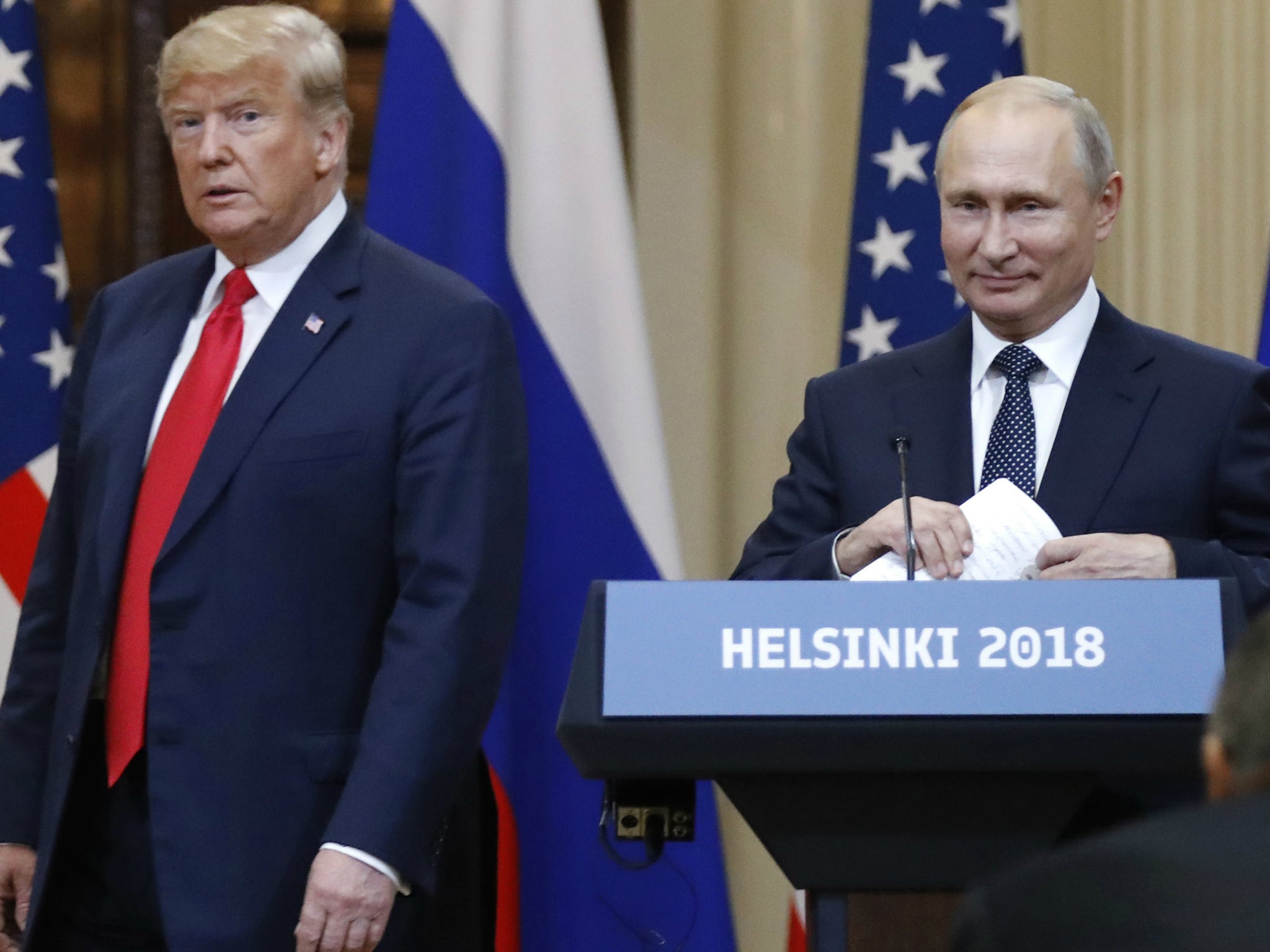 US President Donald Trump and Russian President Vladimir Putin reportedly reached a joint security agreement while in Helsinki, Finland, on 16 July 2018.