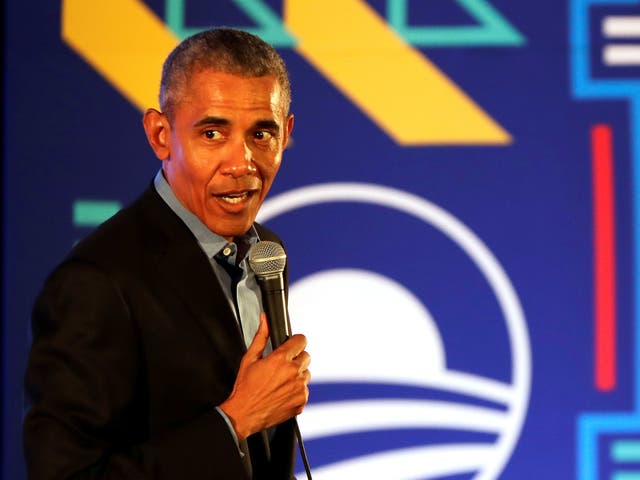 The former president spoke at an event hosted by The Obama Foundation in Johannesburg, attended by around 200 young professionals from the African Leadership Academy