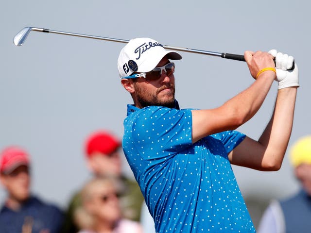 England's Matthew Southgate in action during the first round