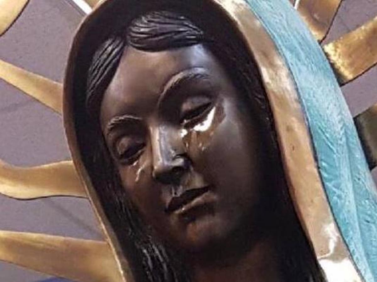 Virgin Mary statue weeps 'tears of olive oil', Catholic church ...