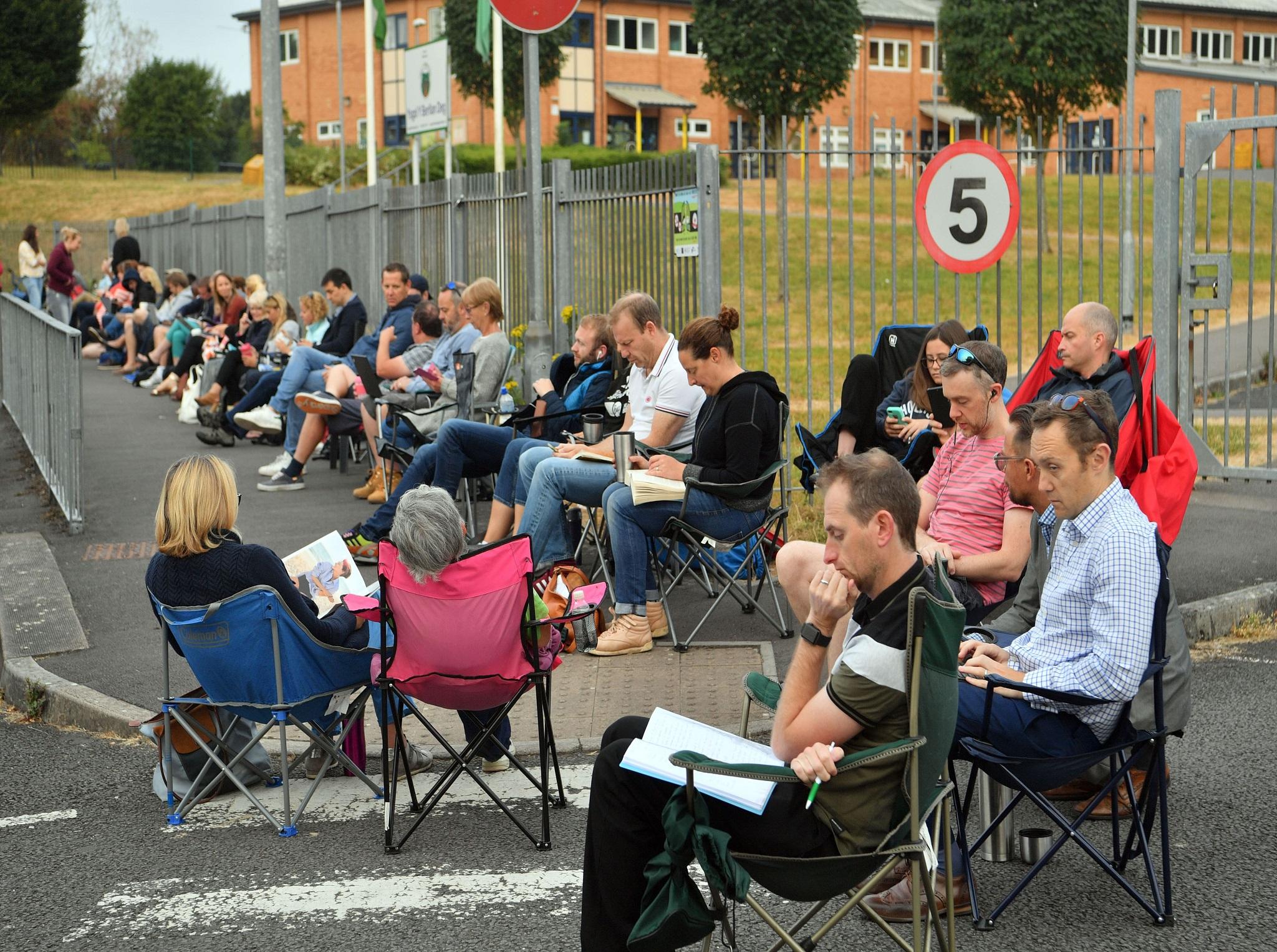 Parents queued outside a primary school in Wales to secure a breakfast club place