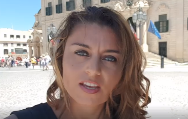 Susanna Ceccardi made the claims in front of the Prime Minister of Malta's residence