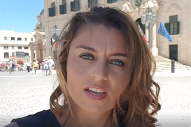 Susanna Ceccardi made the claims in front of the Prime Minister of Malta's residence