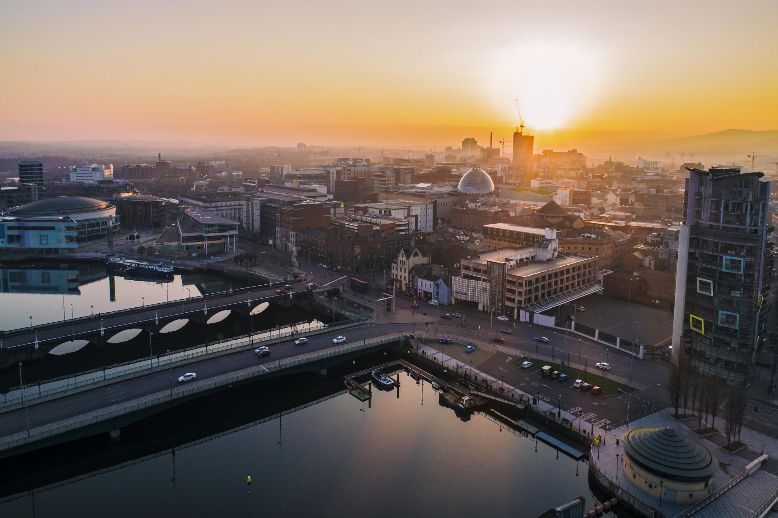 Belfast at sunset: an increased threat level does not mean any material changes for tourists