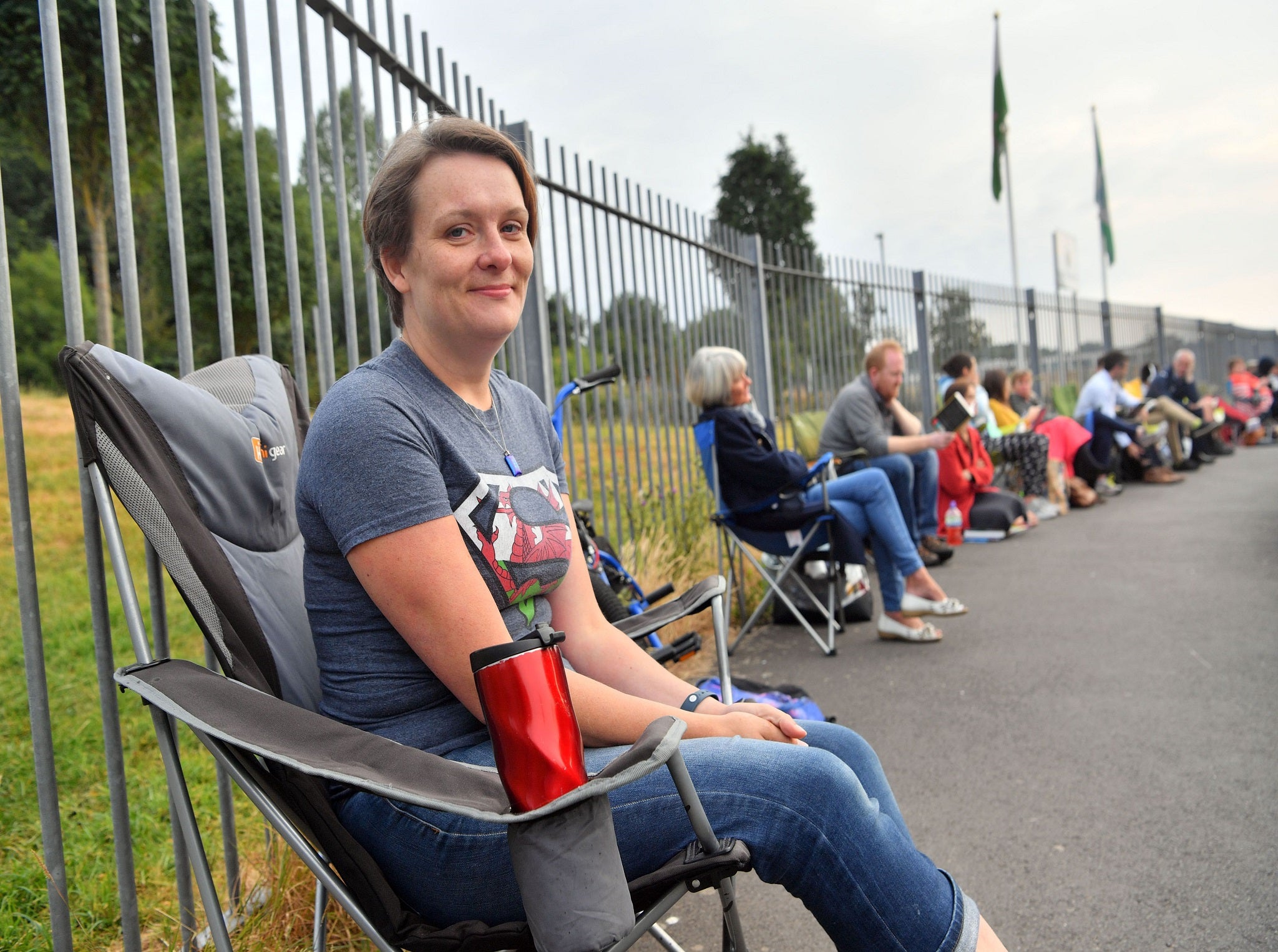 Parent Leanne Taylor who queued from 3.30am for a place at a breakfast club in Cardiff