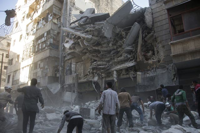 Destruction in Syria, where civil war has seen cities leveled and thousands killed
