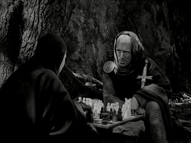 Bengt Ekerot and Max von Sydow in ‘The Seventh Seal’