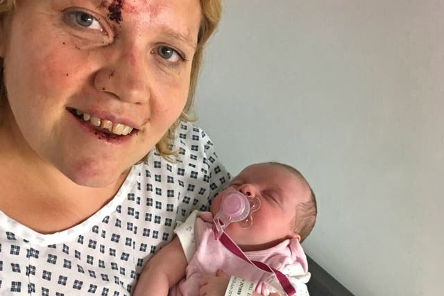 Clare O'Neill and her baby Eliza were reunited in hospital