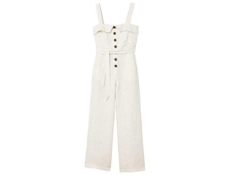 Linen-Blend Striped Jumpsuit, £49.99, Mango