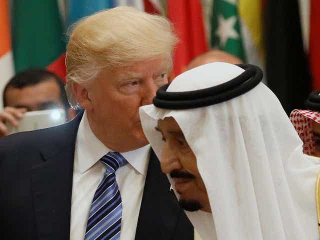 The US president visiting Saudi Arabia's King Salman in Riyadh last year to attend Arab Islamic American Summit