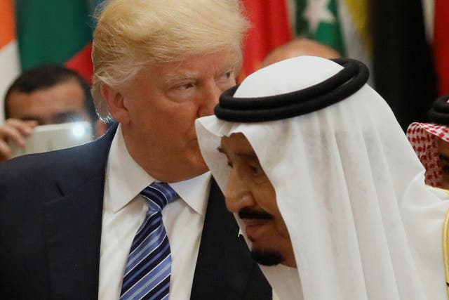 The US president visiting Saudi Arabia's King Salman in Riyadh last year to attend Arab Islamic American Summit