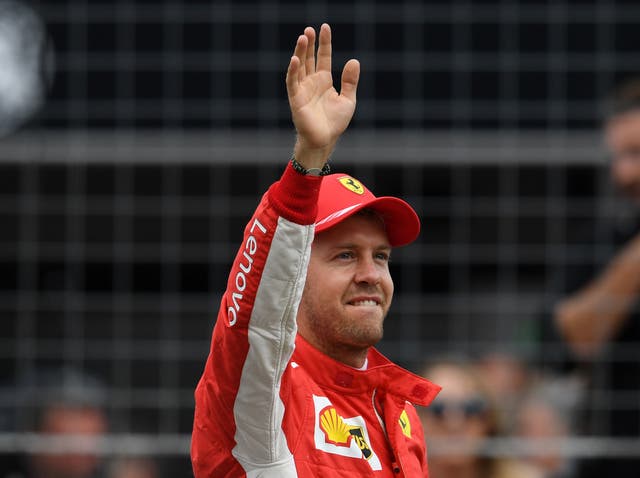 Sebastian Vettel qualified in pole position