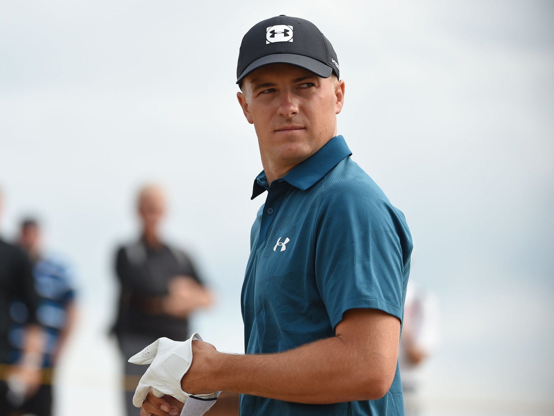 Jordan Spieth leaves the 5th tee during his third round