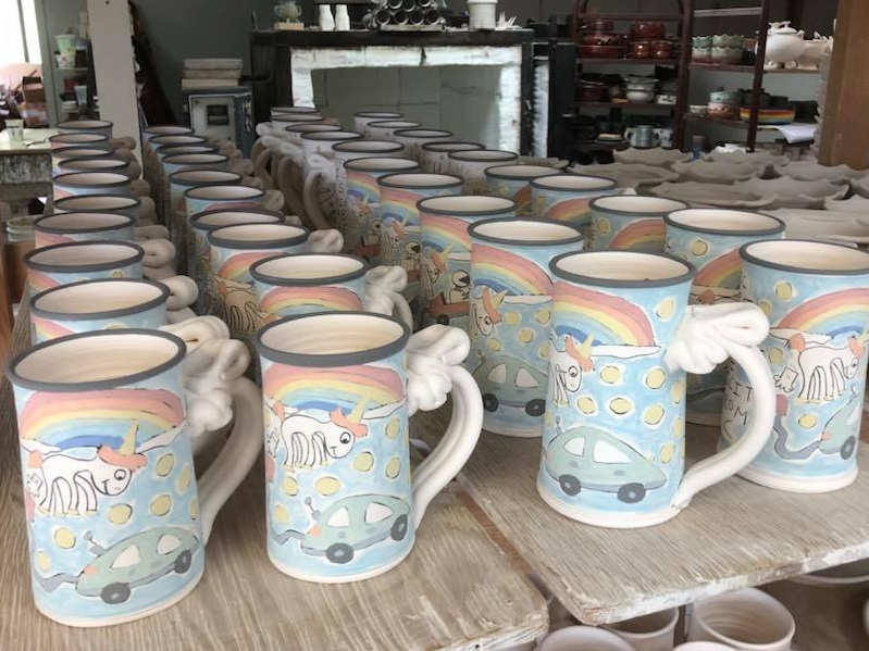 Tom Edwards posted a photo of his unicorn mugs on Facebook