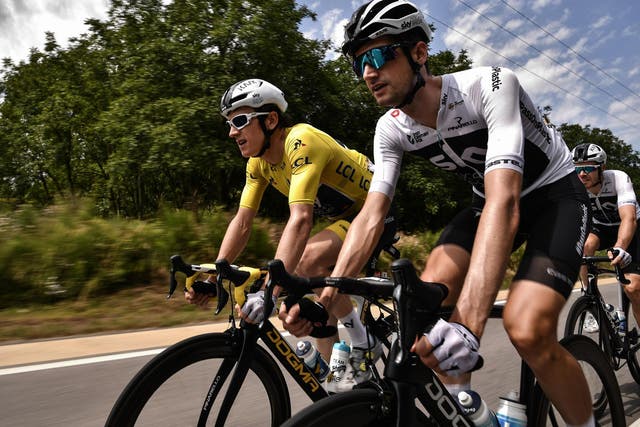 Gianni Moscon has played a key role beside the race leader Geraint Thomas