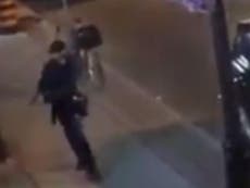 Video captures Toronto gunman dressed all in black firing at victims