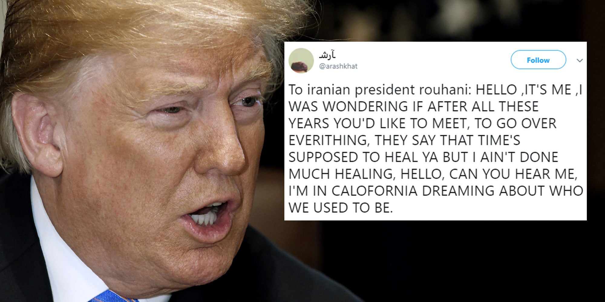 Donald Trump Trumps Tweet To Irans President Has Become A Meme