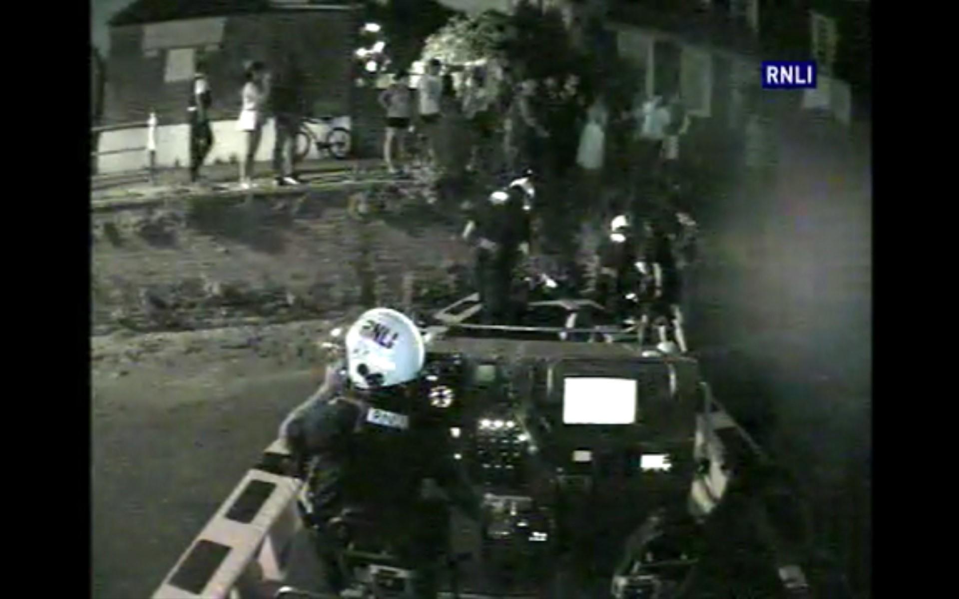 Royal National Lifeboat Institution performs a rescue on the River Thames