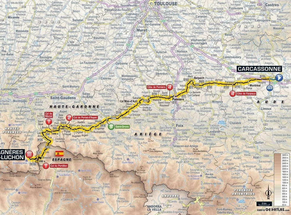 Tour De France 2018 Stage 16 Preview Mountainous Route From Carcassonne To Bagneres Which Suits Chris Froome The Independent The Independent