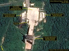 North Korea ‘dismantling missile site’, satellite images indicate