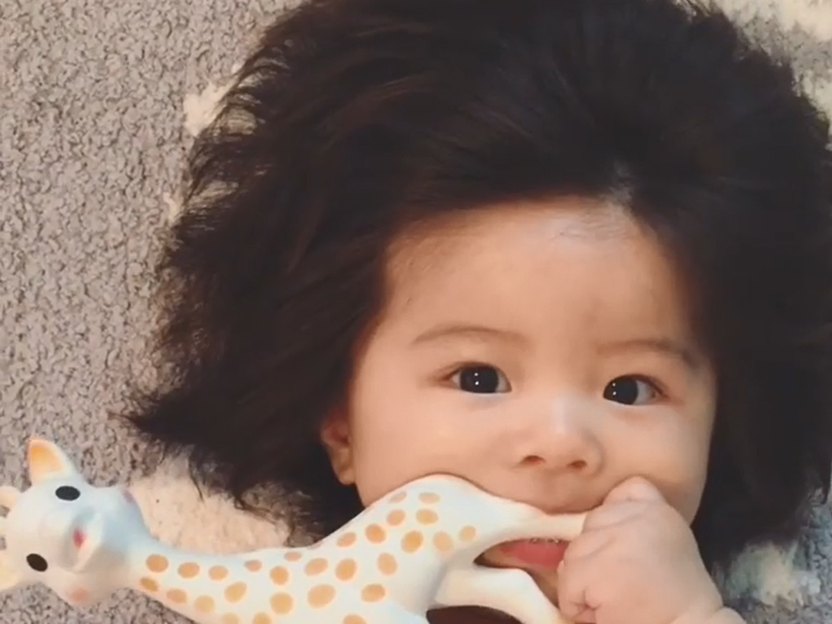 Baby born with full head of hair becomes Instagram sensation | The ...
