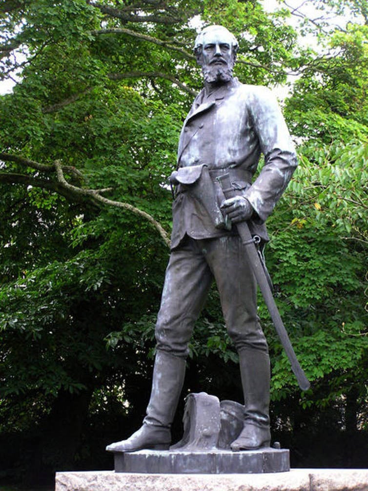 Nicholson’s statue stands in the grounds of the Royal School Dungannon, Northern Ireland