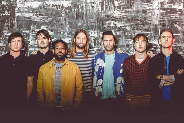 Adam Levine (third from right) on Maroon 5: 'I feel like the only way to combat the hate is sticking around for so long is that people just get used to you'