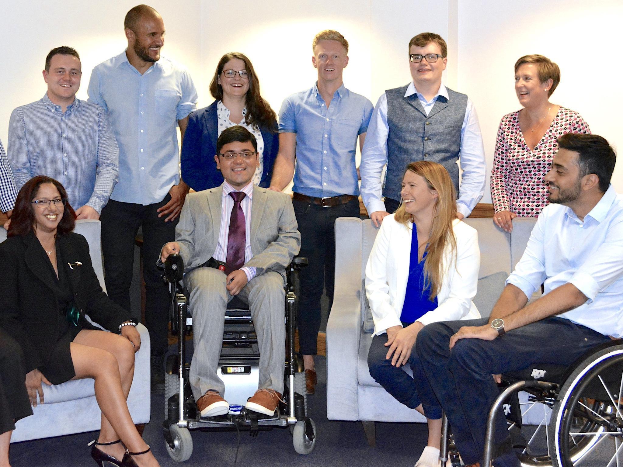 Liz Johnson, second from right, and the team at The Ability People