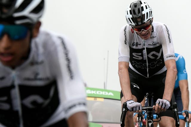 Chris Froome fell away in the final kilometre