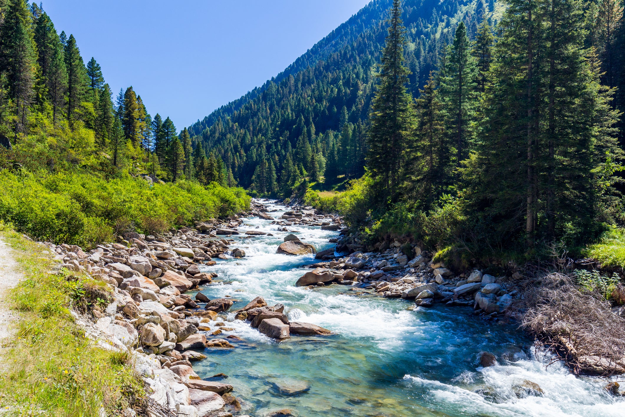 Rivers also contain salt, but lower levels