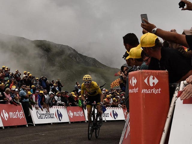 Geraint Thomas broke clear of his rivals in the closing metres