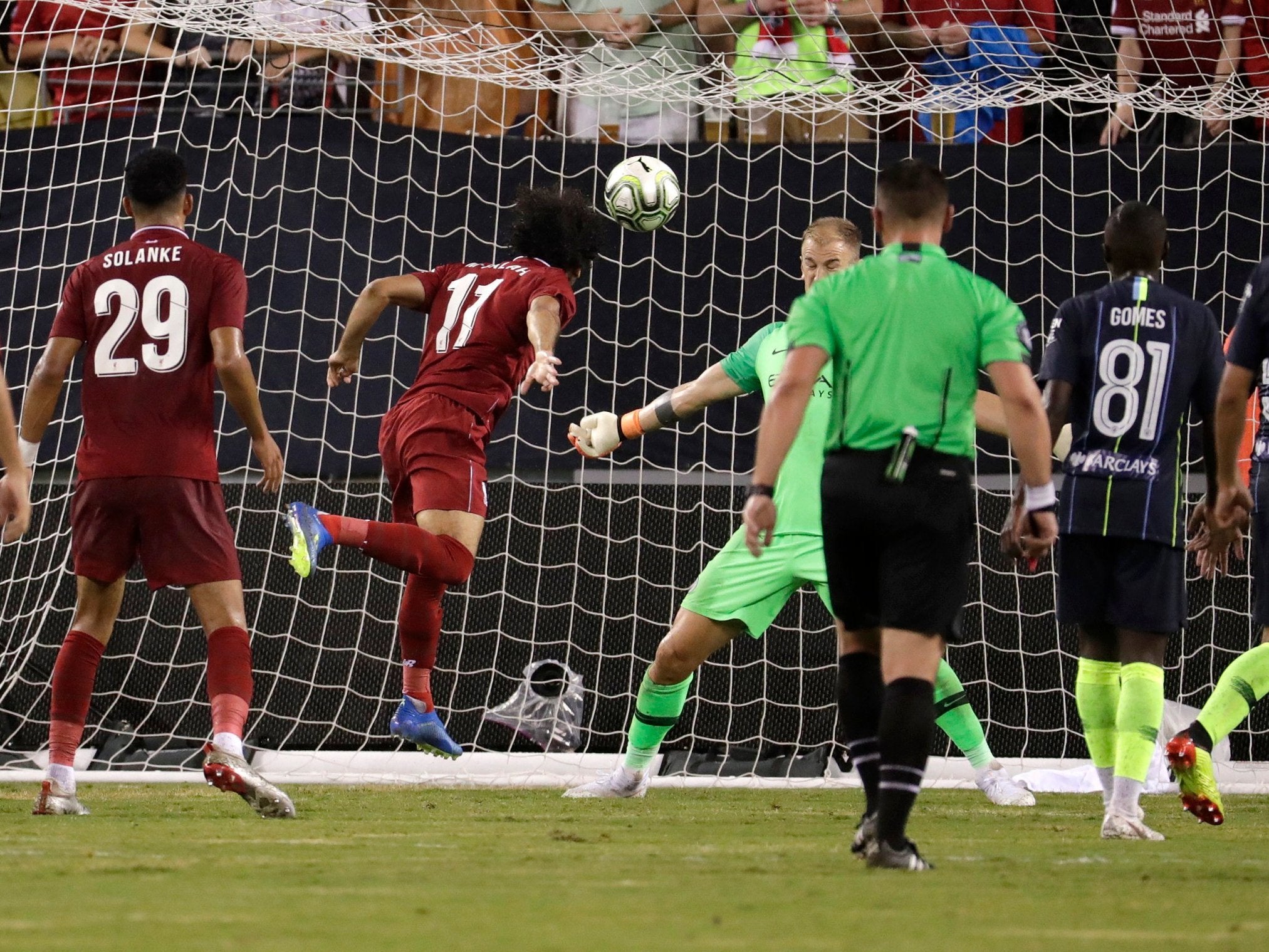 Salah needed just 35 seconds to head in Liverpool's equaliser against City