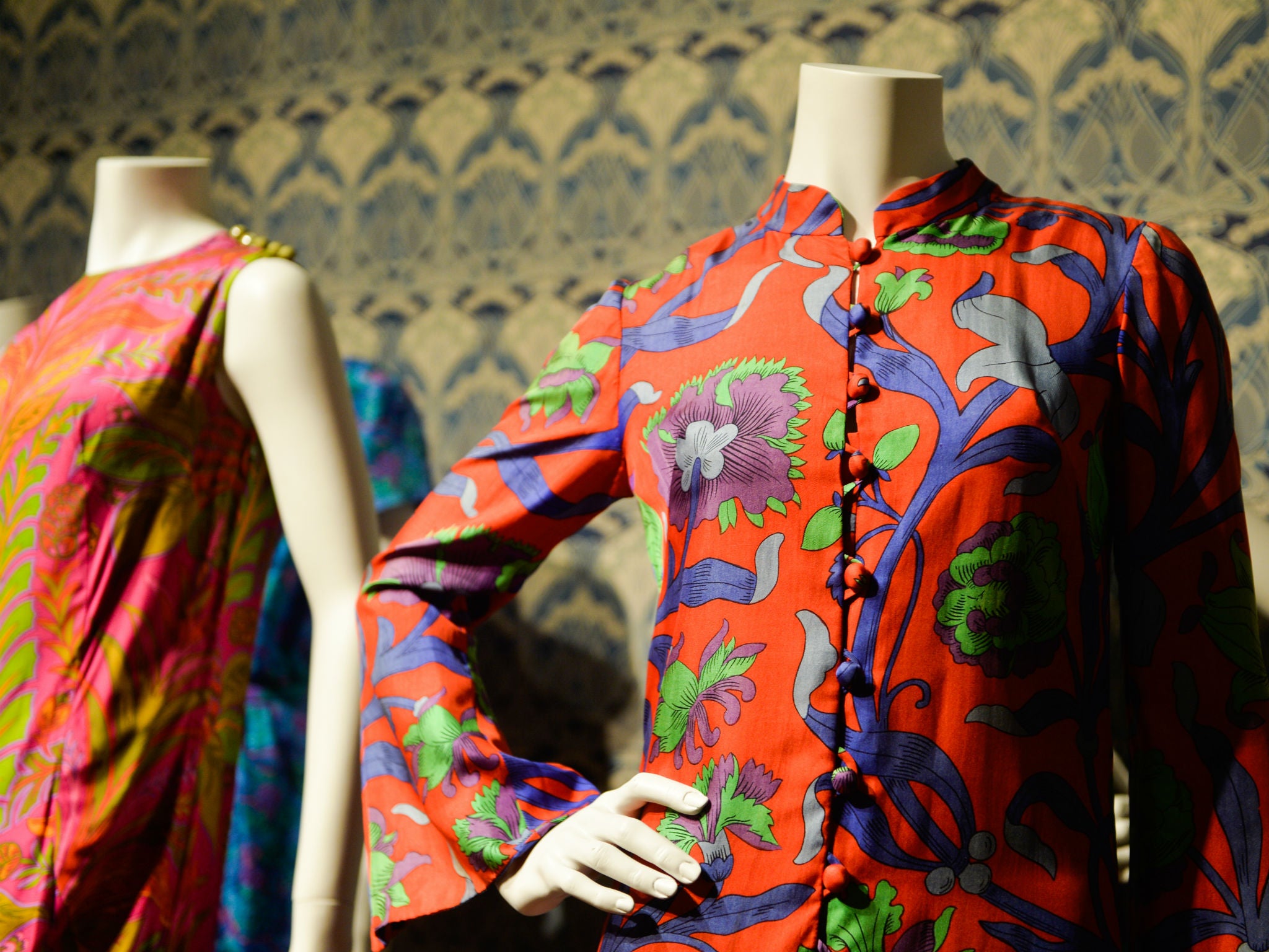 A 1960 Liberty silk and satin embroidered kaftan (Liberty London/Fashion &amp; Textile Museum)