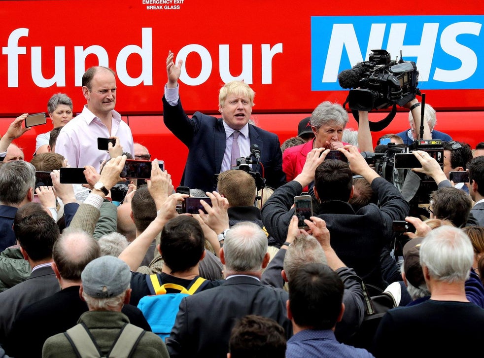 <p>Boris Johnson campaigning for Leave</p>