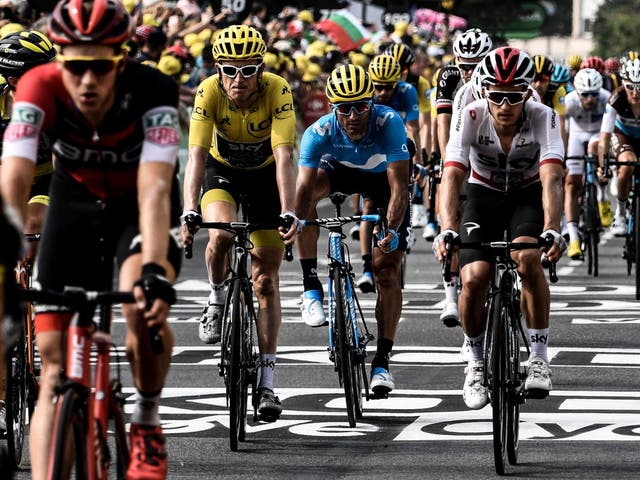 Geraint Thomas finished safely in the pack
