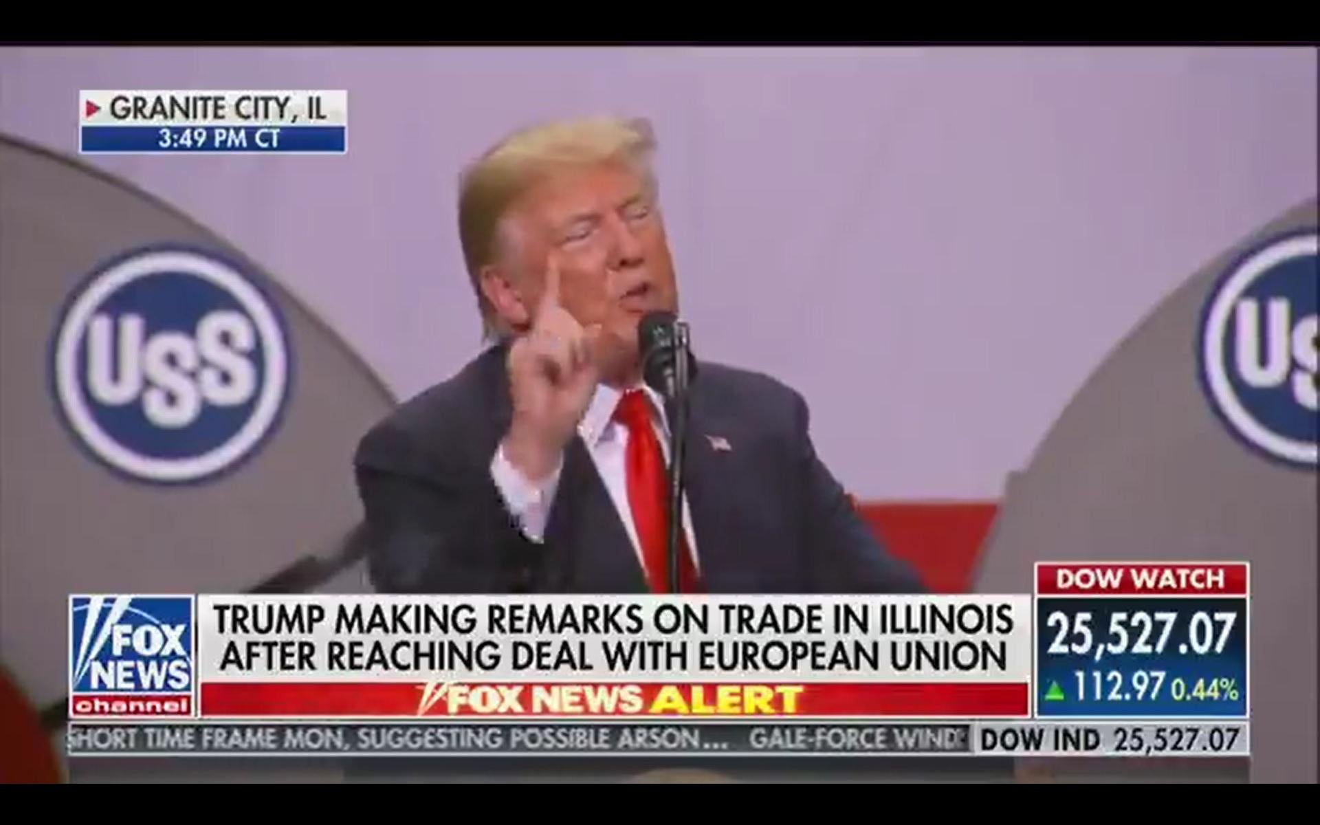 Trump launches fresh tirade against Nato and Germany during incoherent speech to US steel workers