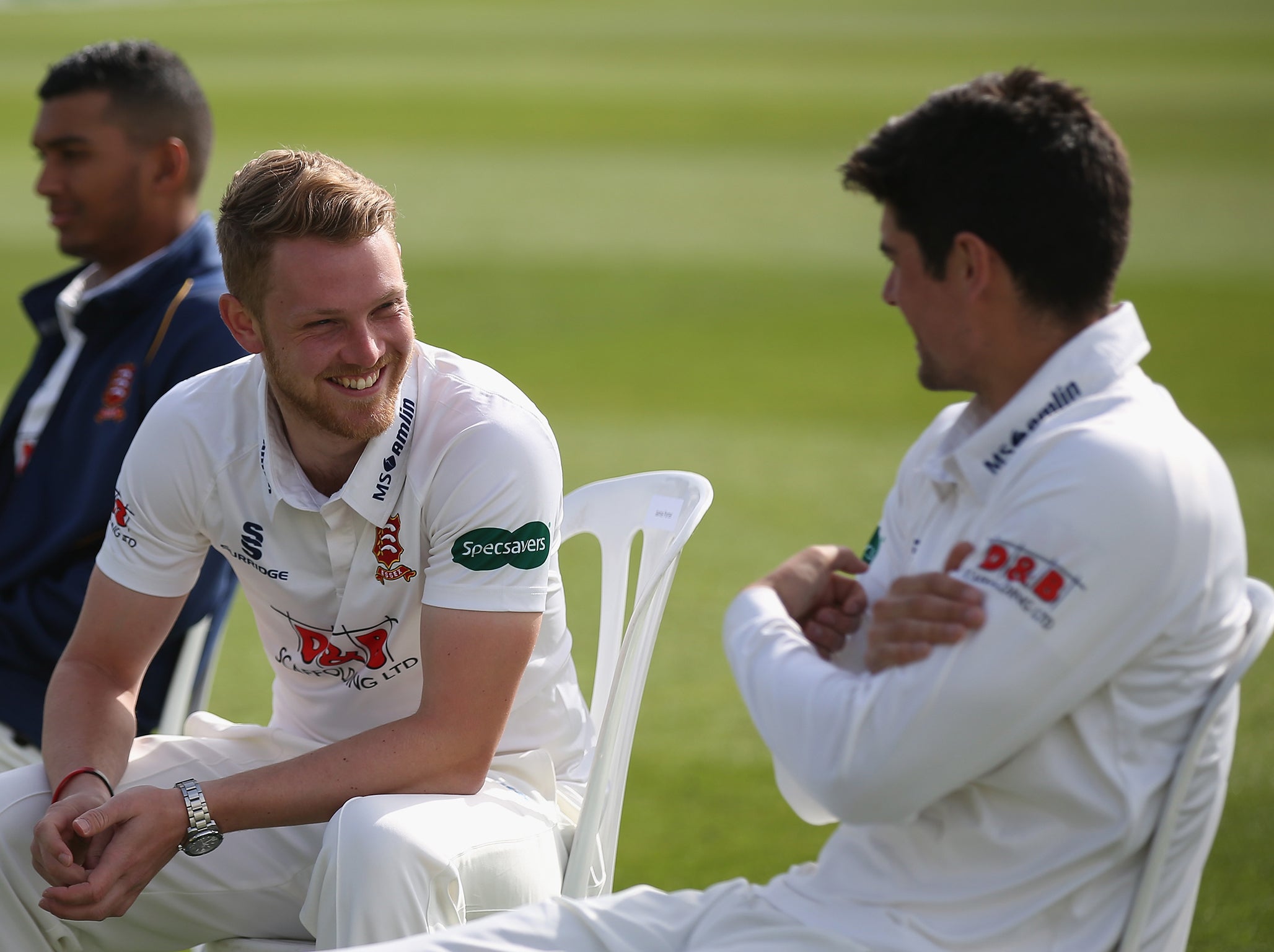 Porter in conversation with former England captain Alastair Cook