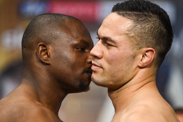<p>Dillian Whyte (left) outpointed Joseph Parker in 2018 </p>