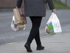 Single-use plastic bag sales fall 86% since introduction of 5p charge