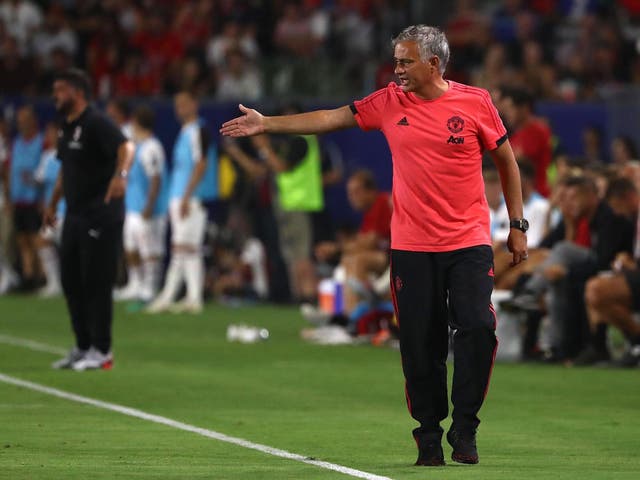 Mourinho has cut a frustrated figure this pre-season