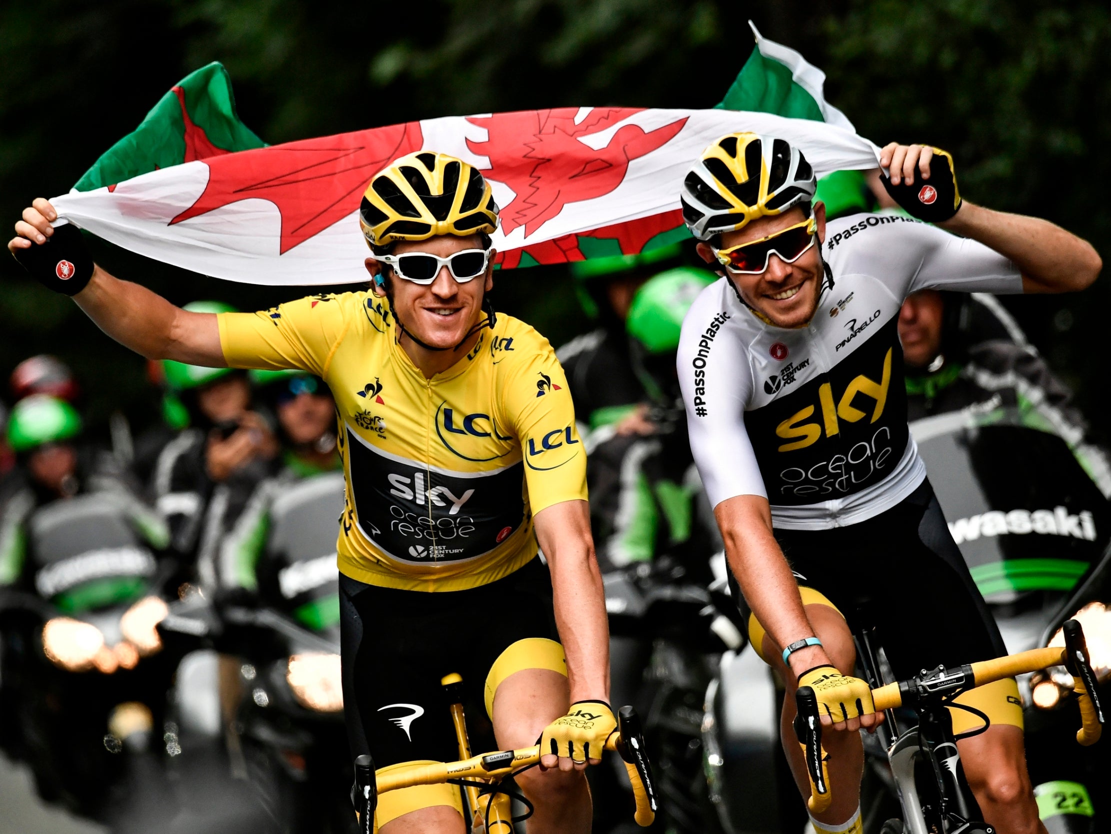 Yellow jersey: Geraint Thomas becomes eighth Brit to